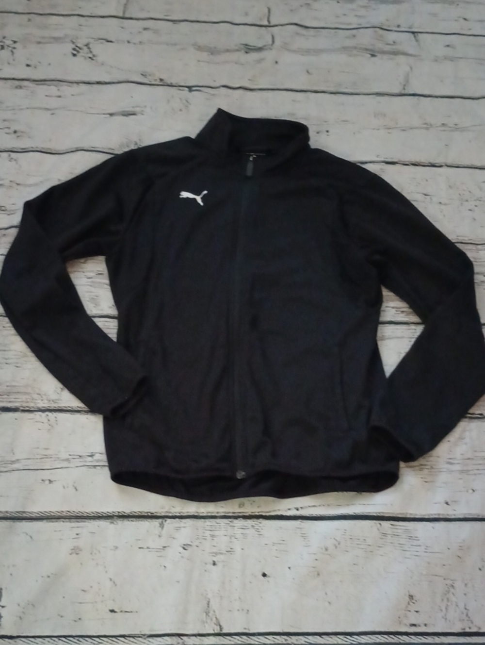 Puma Women's Black Minimalist Panther Logo Track Jacket S